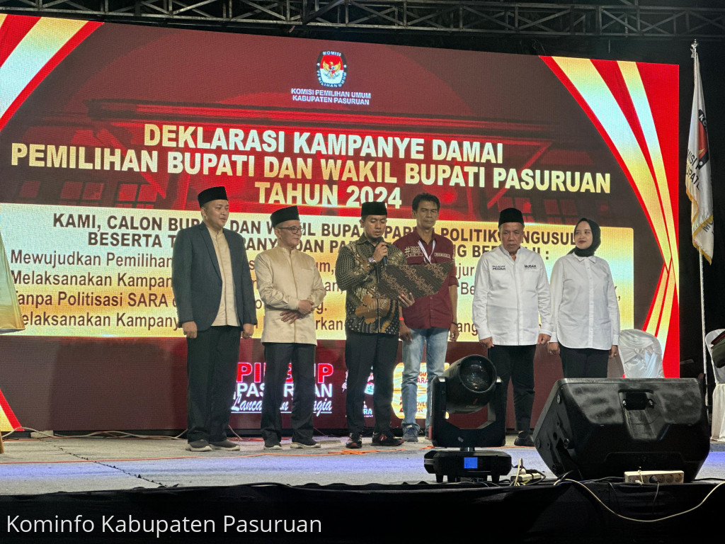 KPU Kabupaten Pasuruan Gelar Deklarasi Kampanye Damai Pilkada 2024