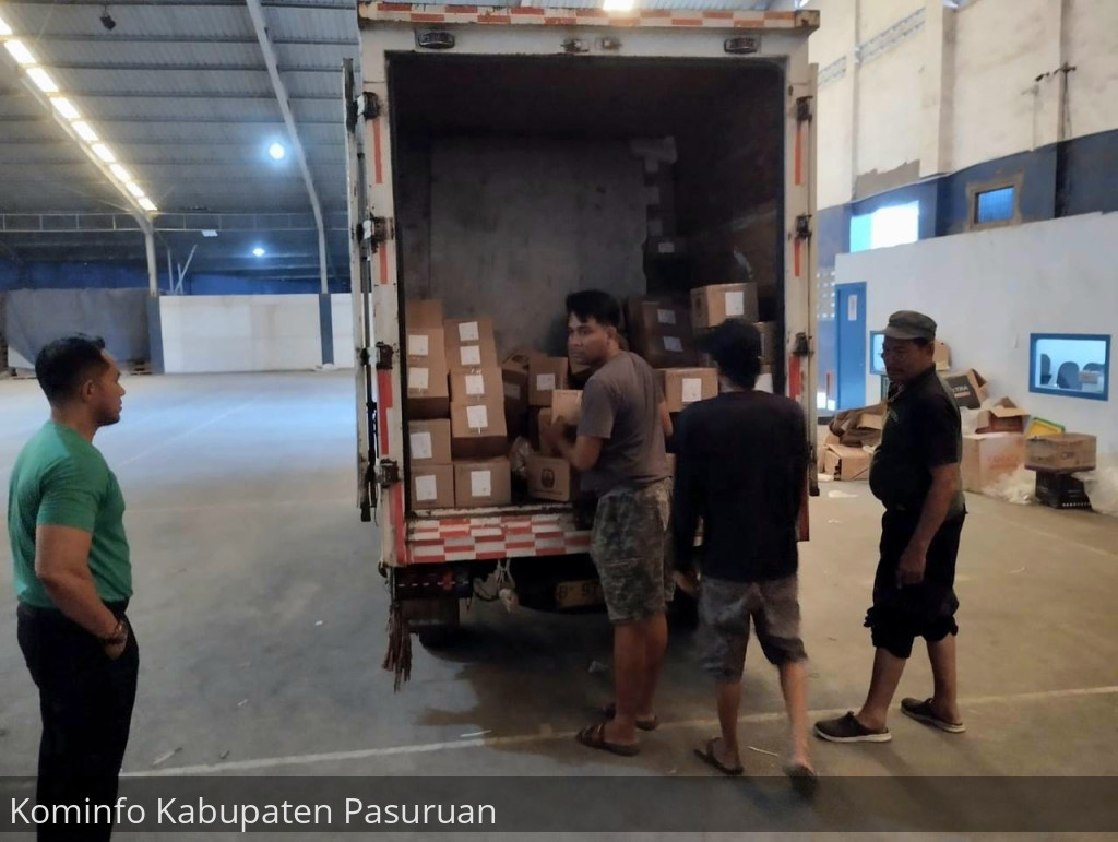 KPU Kabupaten Pasuruan Terima Ribuan Botol Tinta Pemilu