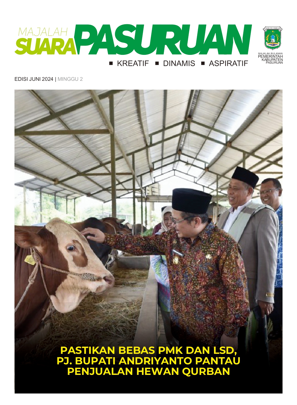 Sampul untuk Majalah Suara Pasuruan Edisi Juni Minggu II Tahun 2024