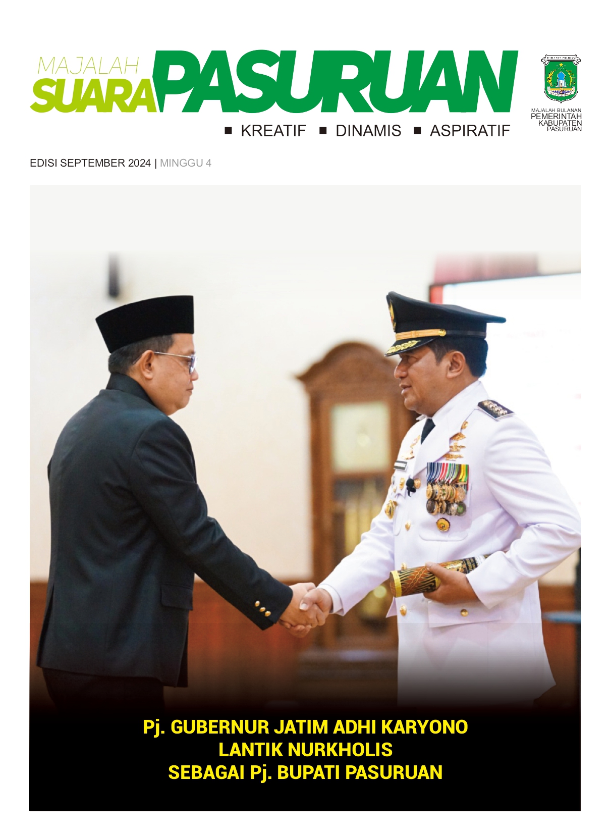 Sampul untuk Majalah Suara Pasuruan Edisi September Minggu IV Tahun 2024