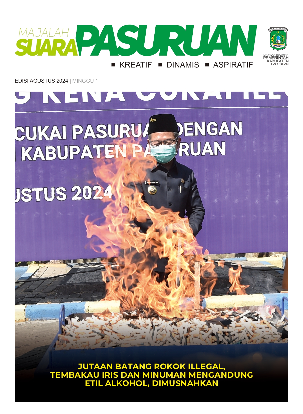 Sampul untuk Majalah Suara Pasuruan Edisi Agustus Minggu I Tahun 2024