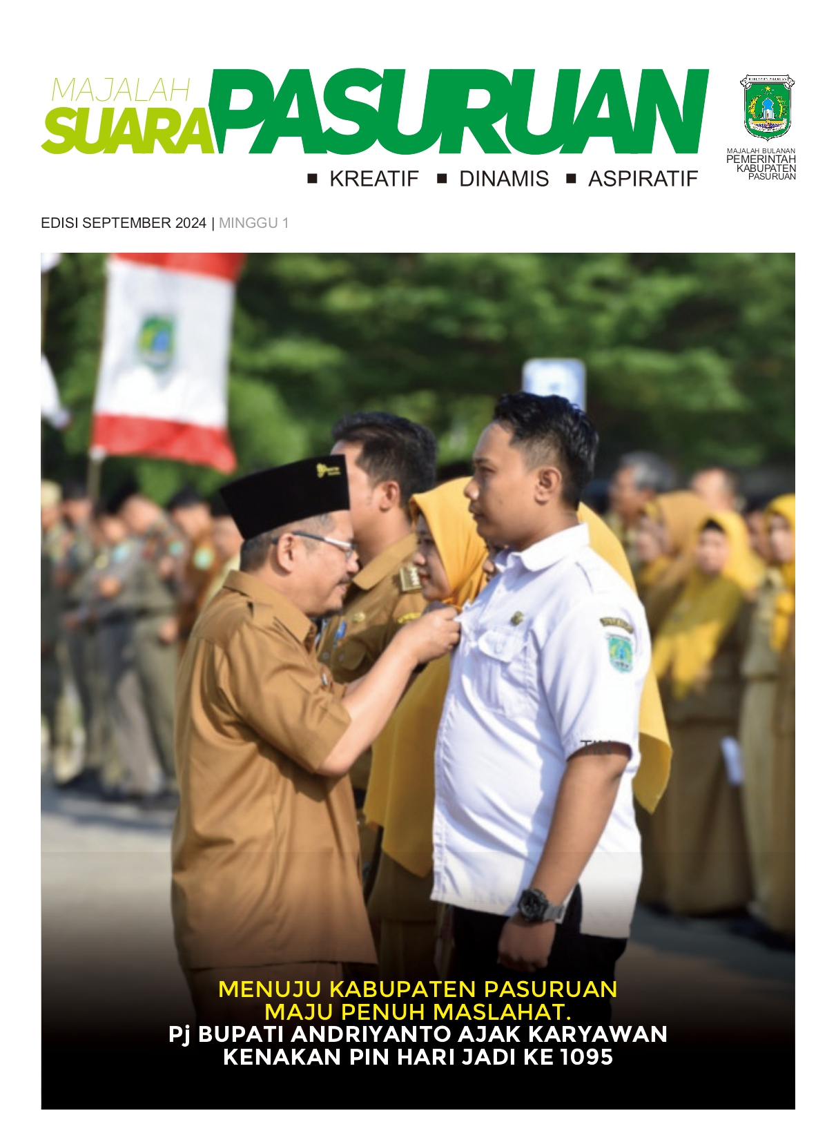 Sampul untuk Majalah Suara Pasuruan Edisi September Minggu I Tahun 2024