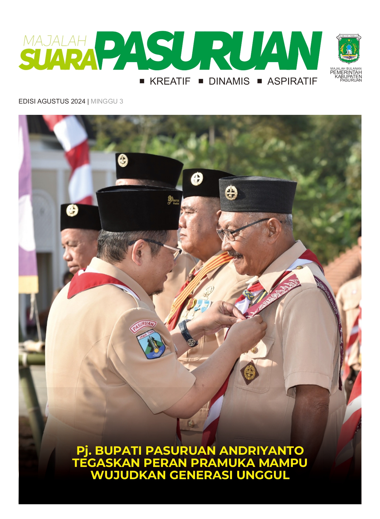 Sampul untuk Majalah Suara Pasuruan Edisi Agustus Minggu III Tahun 2024