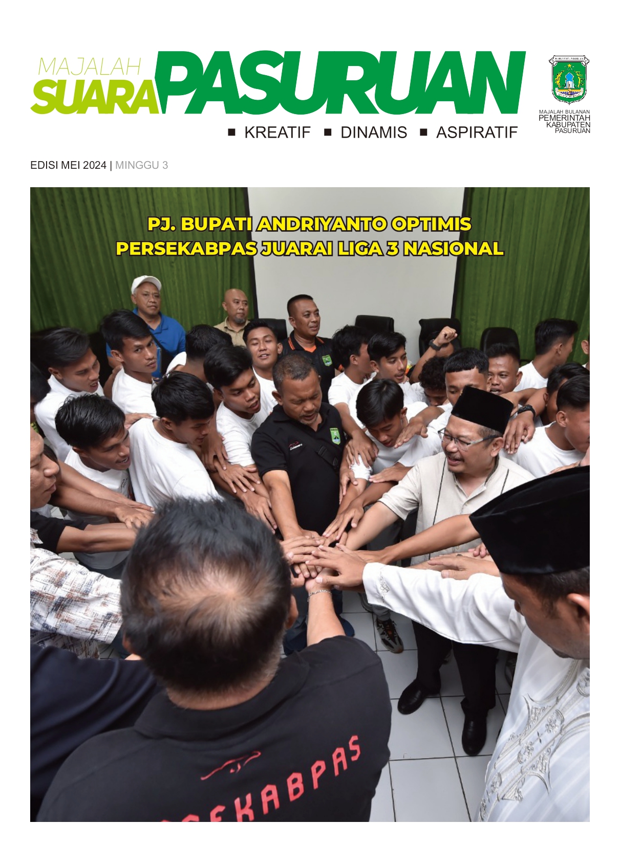 Sampul untuk Majalah Suara Pasuruan Edisi Mei Minggu III Tahun 2024