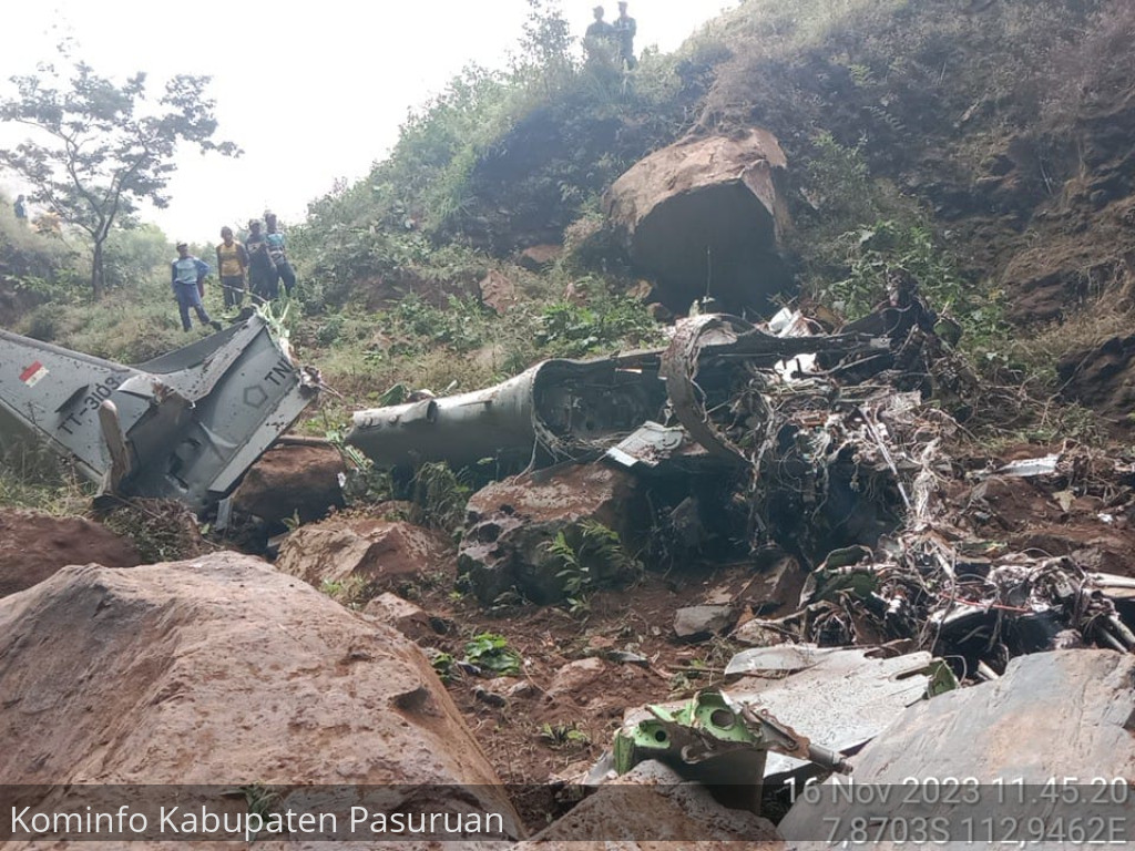 Ini Penjelasan Jatuhnya Pesawat TNI AU di Desa Keduwung, Puspo