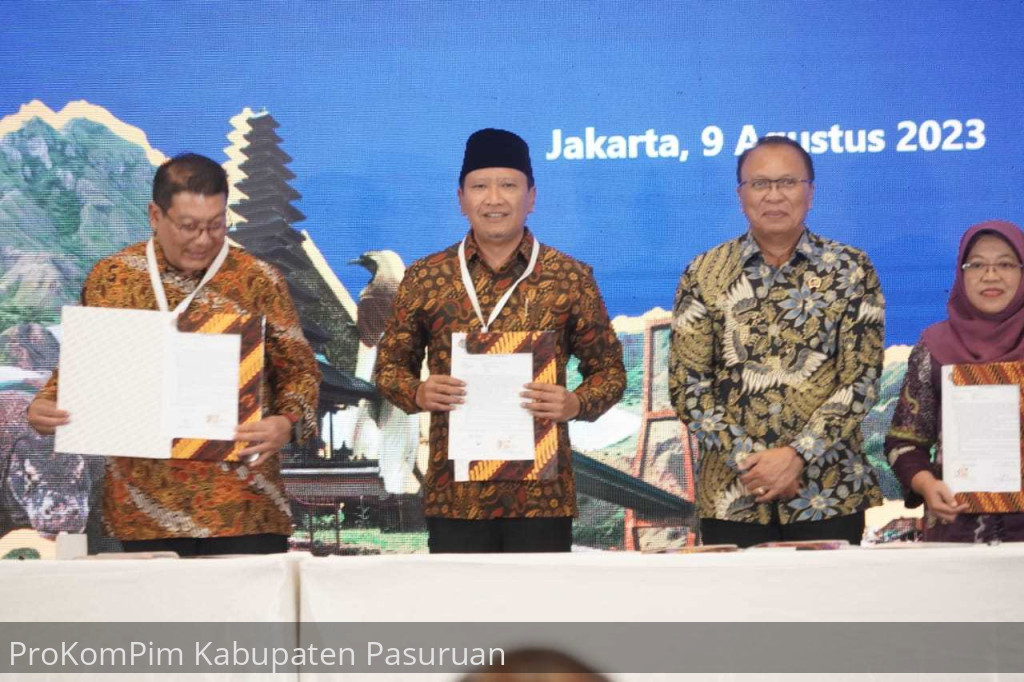 Bupati Pasuruan Tandatangani Pakta Integritas Bantuan Teknis Pelaksanaan Penyusunan RDTR Dari Kementerian ATR/BPN