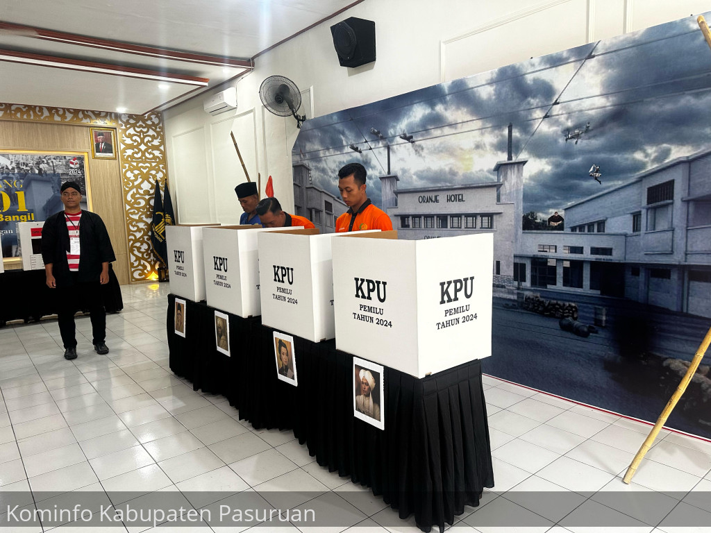 Berkonsep Pemilu 1955. Rutan Bangil Sulap Aula Pertemuan WBP Jadi TPS Khusus