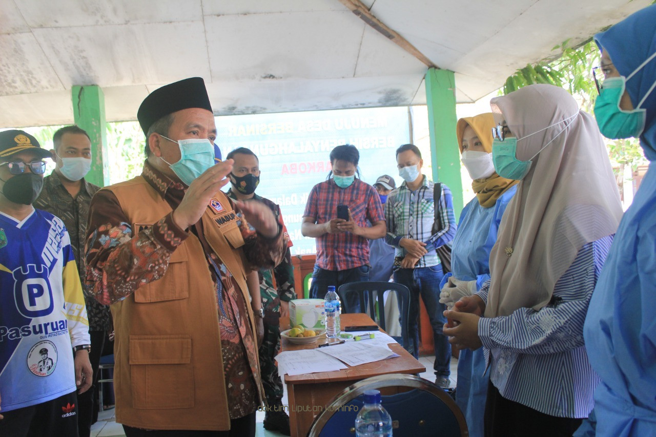 Kehadiran Wakil Bupati dan Kepala OPD Tarkait di Lokasi Vaksinasi Kolaborasi Untuk Berikan Dukungan Kepada Masyarakat 