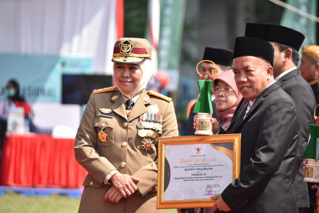 8 Kali, Bupati Irsyad Yusuf Berpredikat Pembina K3 Terbaik se-Jawa Timur