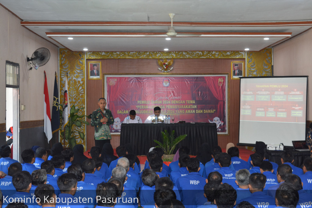 KPU Kabupaten Pasuruan Sosialisasikan Tahapan Pemilu 2024 ke Rutan Bangil