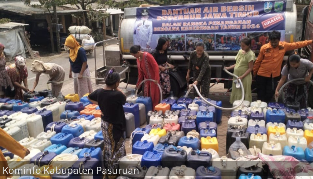 BPBD Intens Dropping Air Bersih 19 Desa Terdampak Kekeringan di Kabupaten Pasuruan