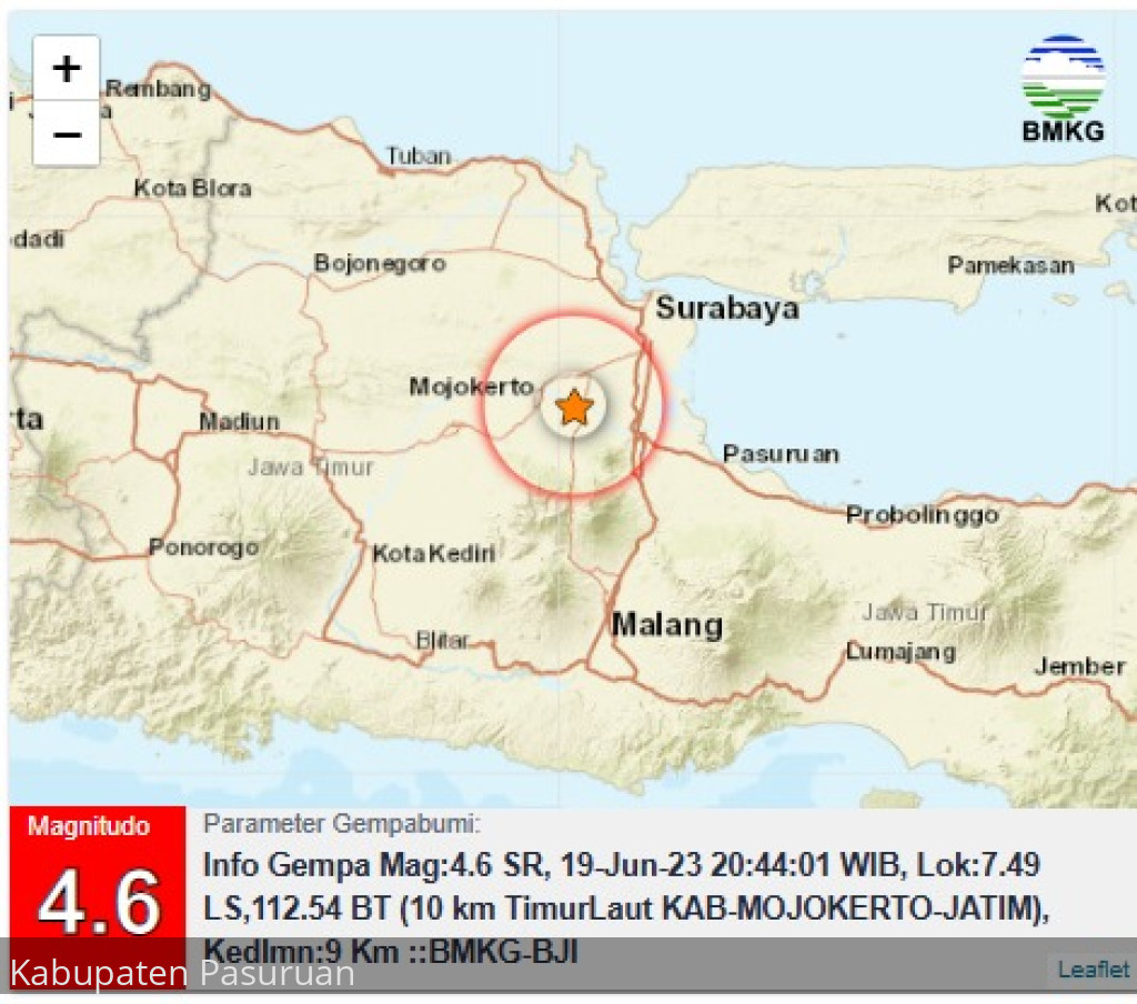 BPBD Kabupaten Pasuruan Minta Masyarakat Tenang Pasca Gempa di Mojokerto