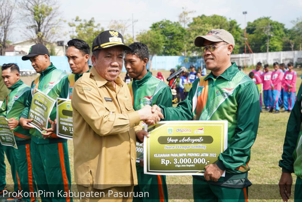 Kontingen Kabupaten Pasuruan Raih Juara Umum 2 Kejuaraan Paralimpik Jatim 2022