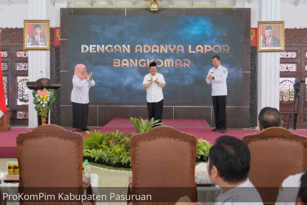 Launching Aplikasi LAPOR BANGKOMAR, Pj. Bupati Ajak ASN Kabupaten Pasuruan Terus Berinovasi