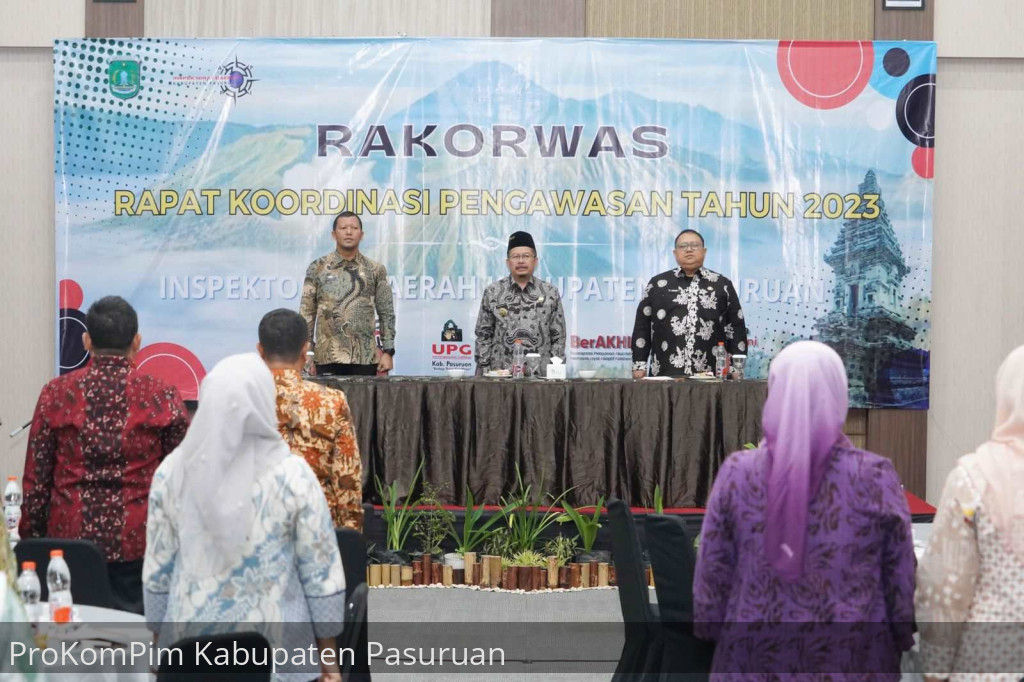 Buka Rakor Pengawasan Inspektorat Daerah Kabupaten Pasuruan, Pj. Bupati Pasuruan Instruksikan Kepala Perangkat Daerah Optimalkan Kinerja Berdampak