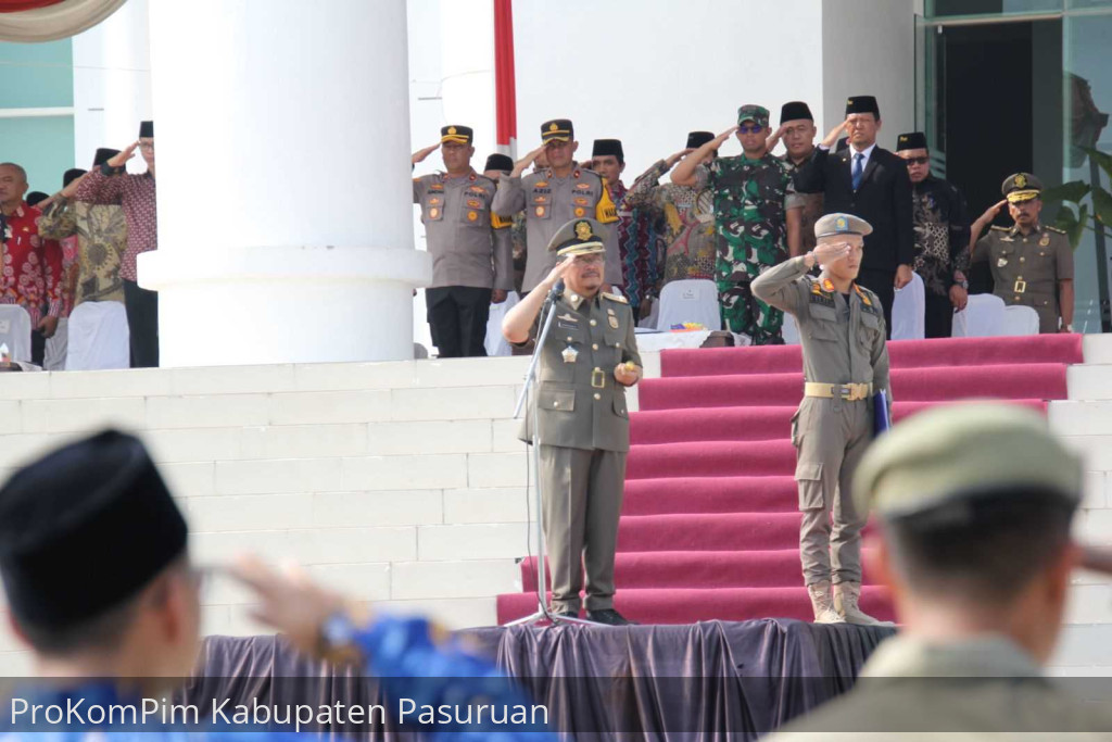 Pj. Bupati Andriyanto Pimpin Upacara Gelar Pasukan HUT Ke-74 Satpol PP, HUT Ke-105 Damkar & Penyelamatan dan HUT Ke-62 Satlinmas