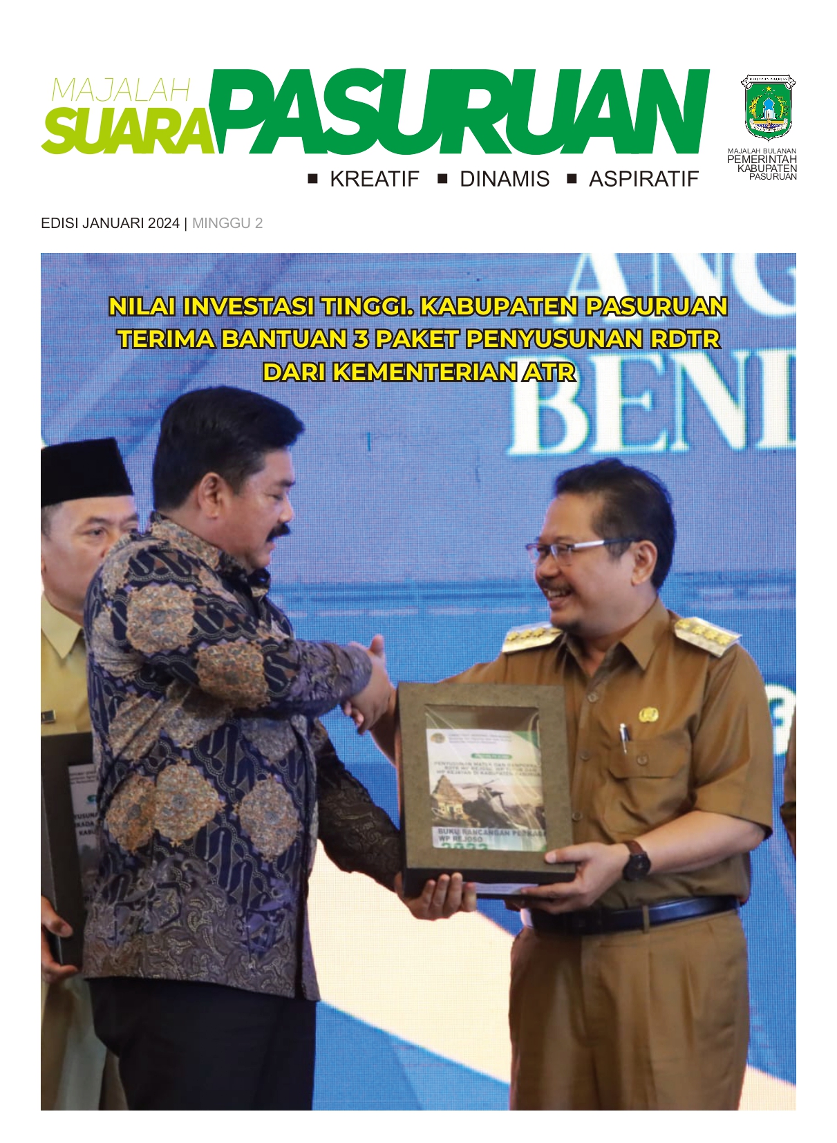Sampul untuk Majalah Suara Pasuruan Edisi Januari Minggu II Tahun 2024