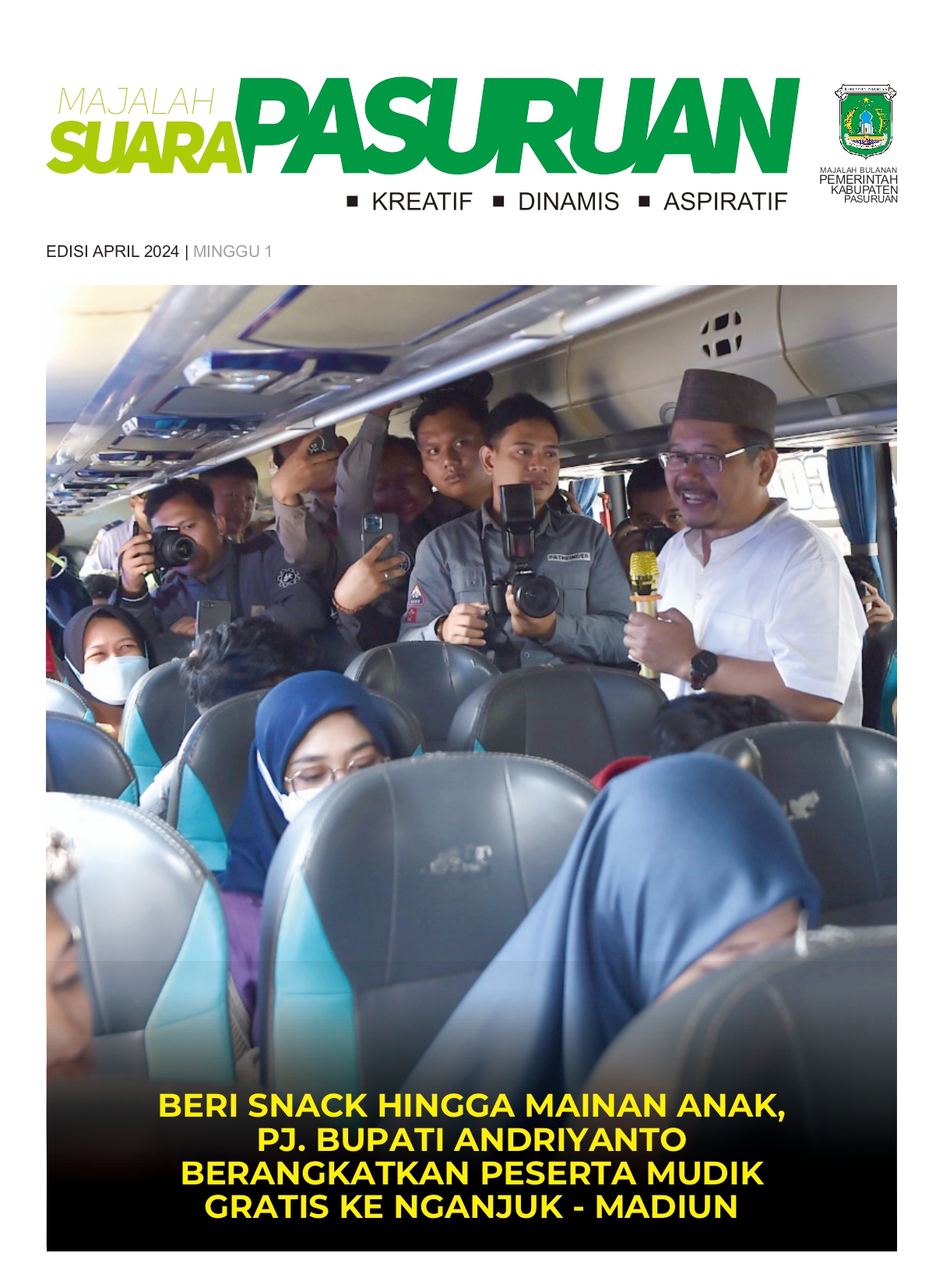 Sampul untuk Majalah Suara Pasuruan Edisi April Minggu I Tahun 2024