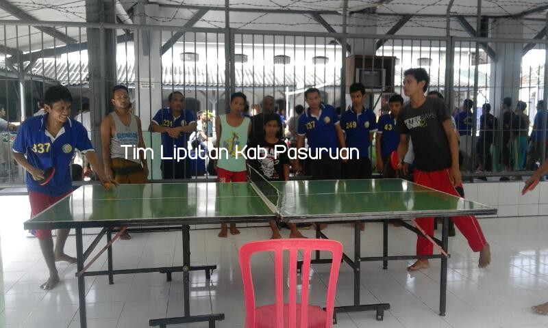 Kurangi Stres, Rutan II B Bangil Gelar Pertandingan Antar Napi dan Petugas