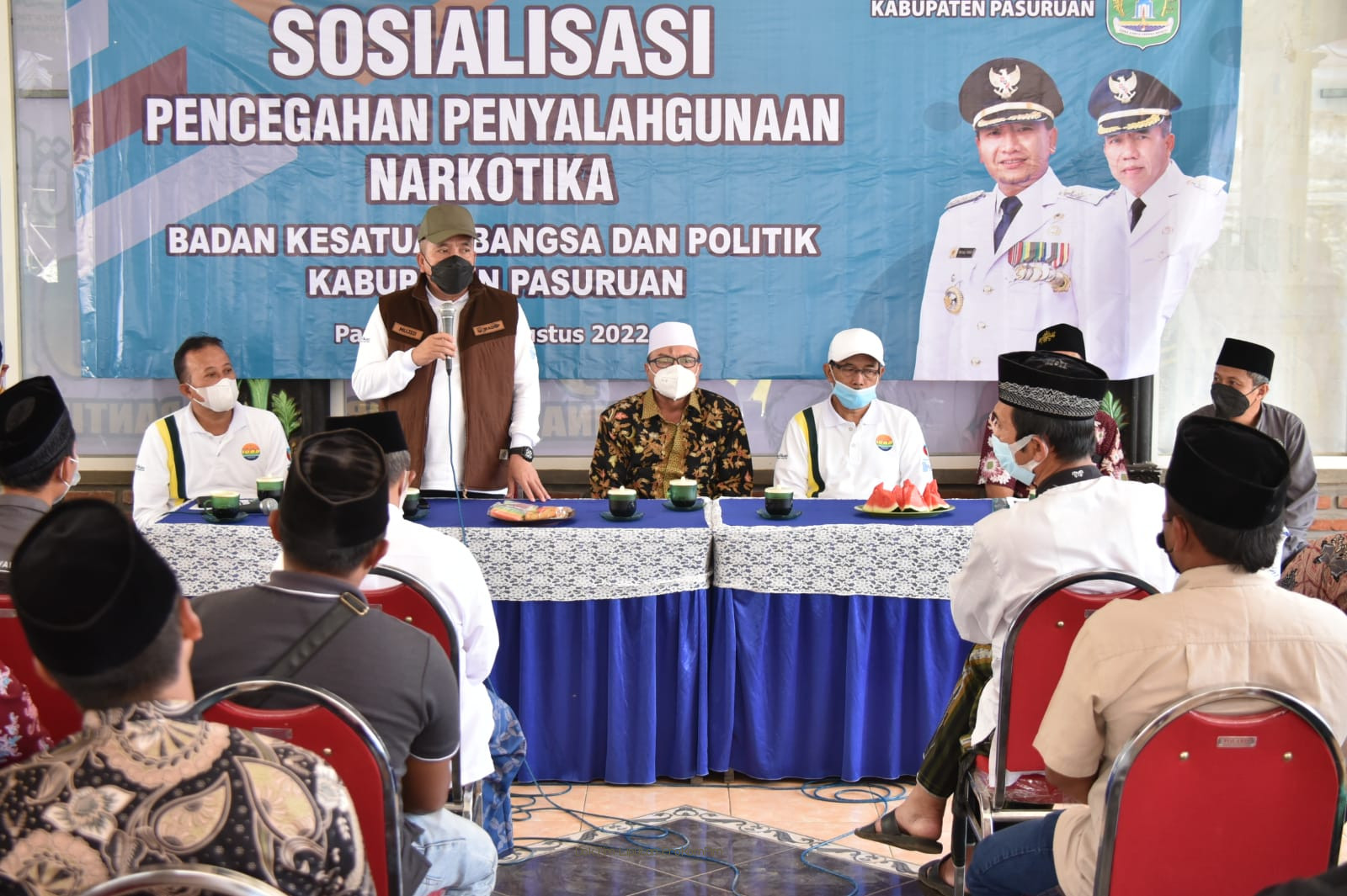 Keliling Kecamatan, Wabup Mujib Imron Buka Sosialisasi Penyalahgunaan Narkoba 