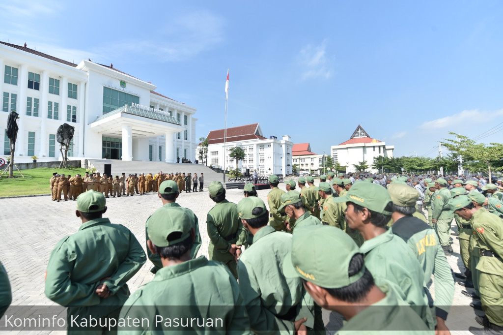 Pemkab Pasuruan Kerahkan 9860 Anggota Linmas Siap Amankan Pemilu 2024