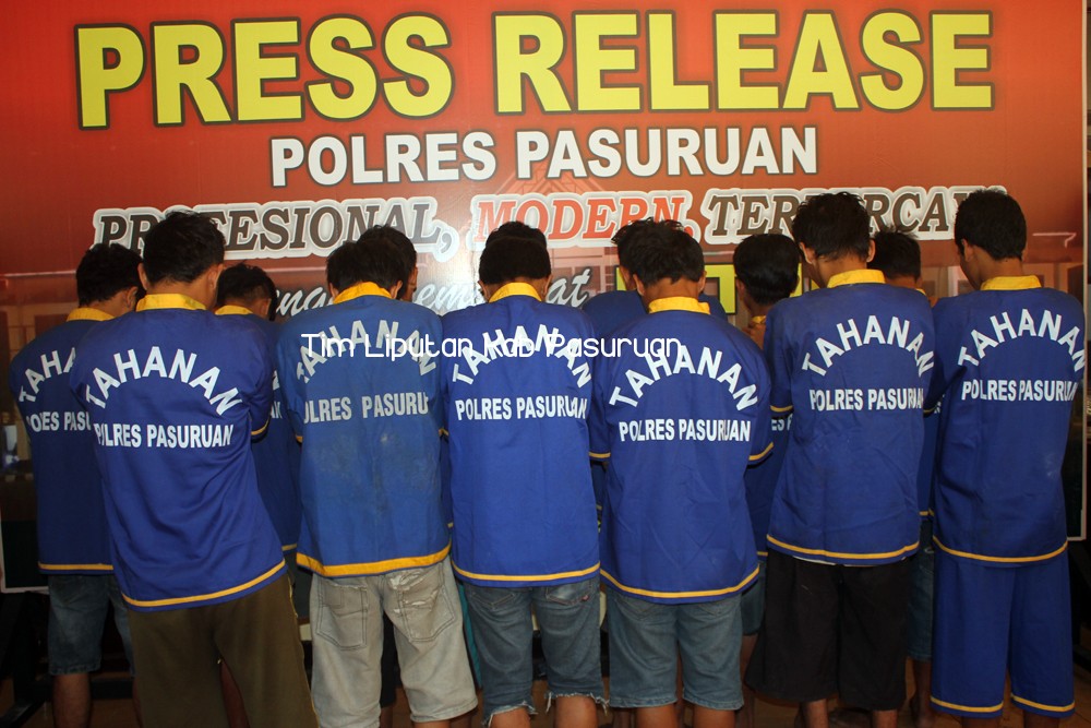 Lebaran Selesai, Polres Pasuruan Tangkap 14 Pelaku Kejahatan 