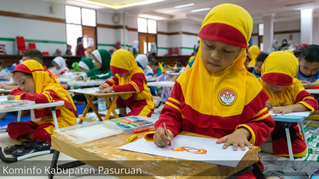 93 Anak TK Ikuti Lomba Mewarnai Logo Hari Jadi Kabupaten Pasuruan ke 1095