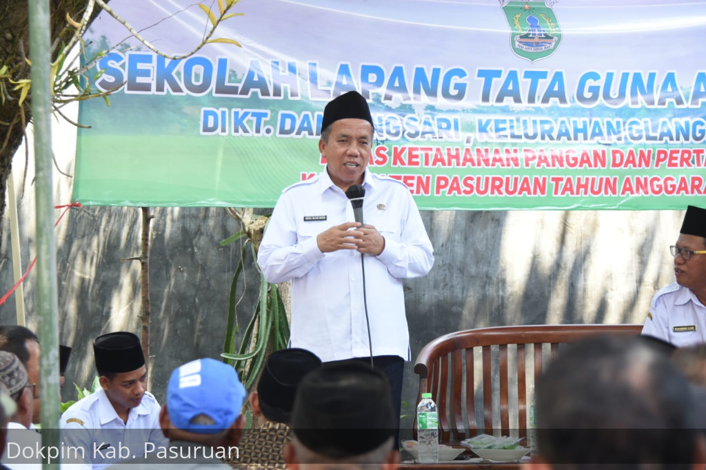 Buka Sekolah Lapang Tata Guna Air, Wabup Motivasi Petani Tingkatkan Produktivitas