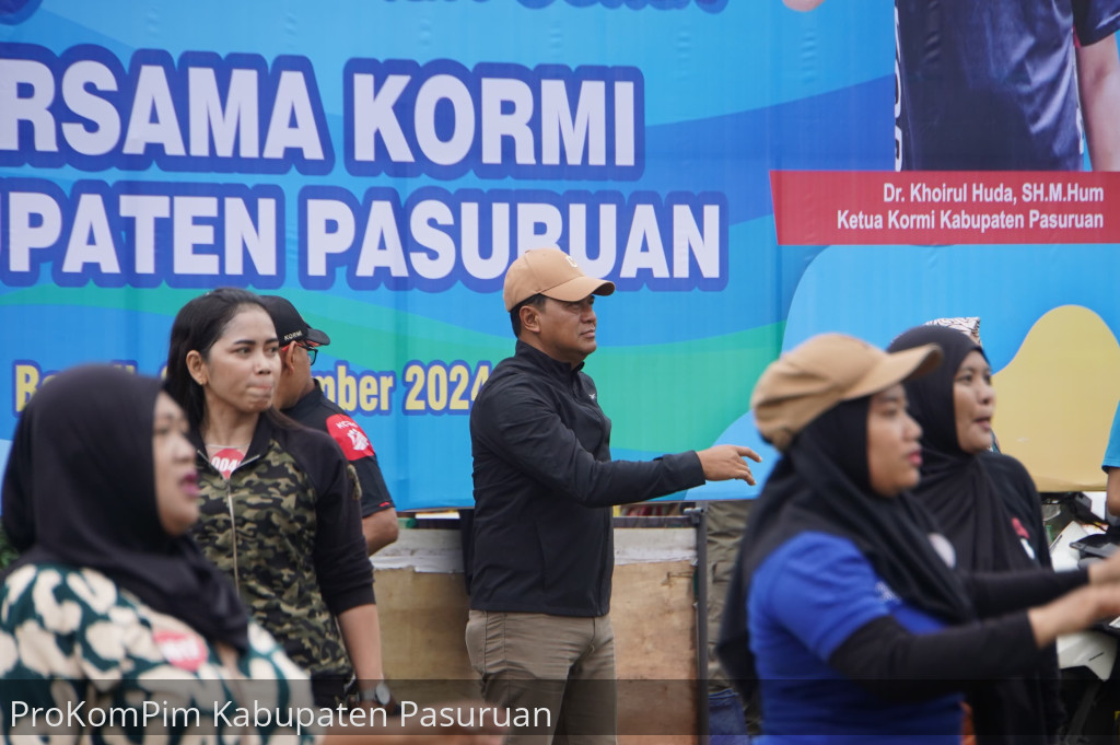 Serunya Gebyar Senam Massal KORMI Kabupaten Pasuruan Bersama Pj. Bupati Nurkholis dan Sekda