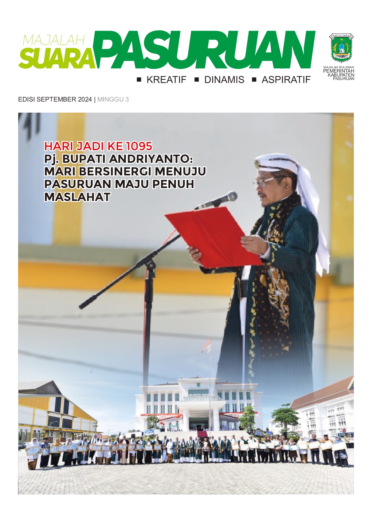 Sampul untuk Majalah Suara Pasuruan Edisi September Minggu III Tahun 2024