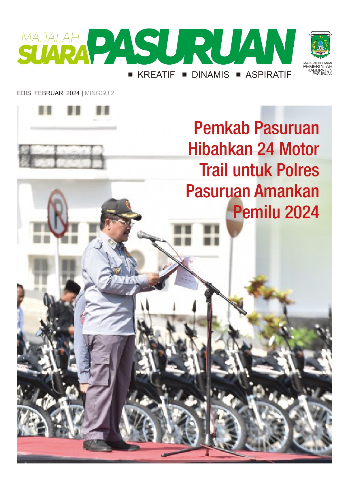 Sampul untuk Majalah Suara Pasuruan Edisi Februari Minggu II Tahun 2024