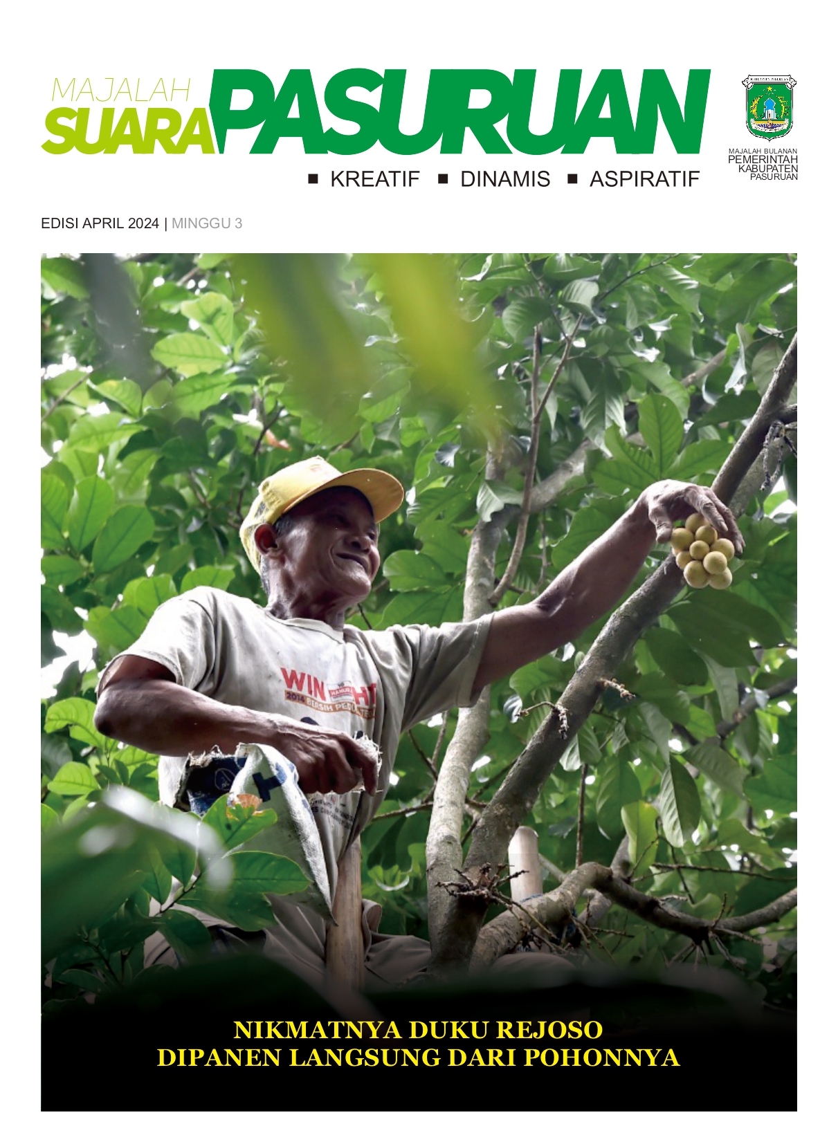 Sampul untuk Majalah Suara Pasuruan Edisi April Minggu III Tahun 2024