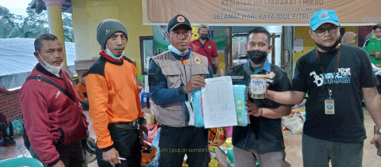 Pemkab Pasuruan Distribusikan Bantuan Logistik Untuk Korban Erupsi Semeru 