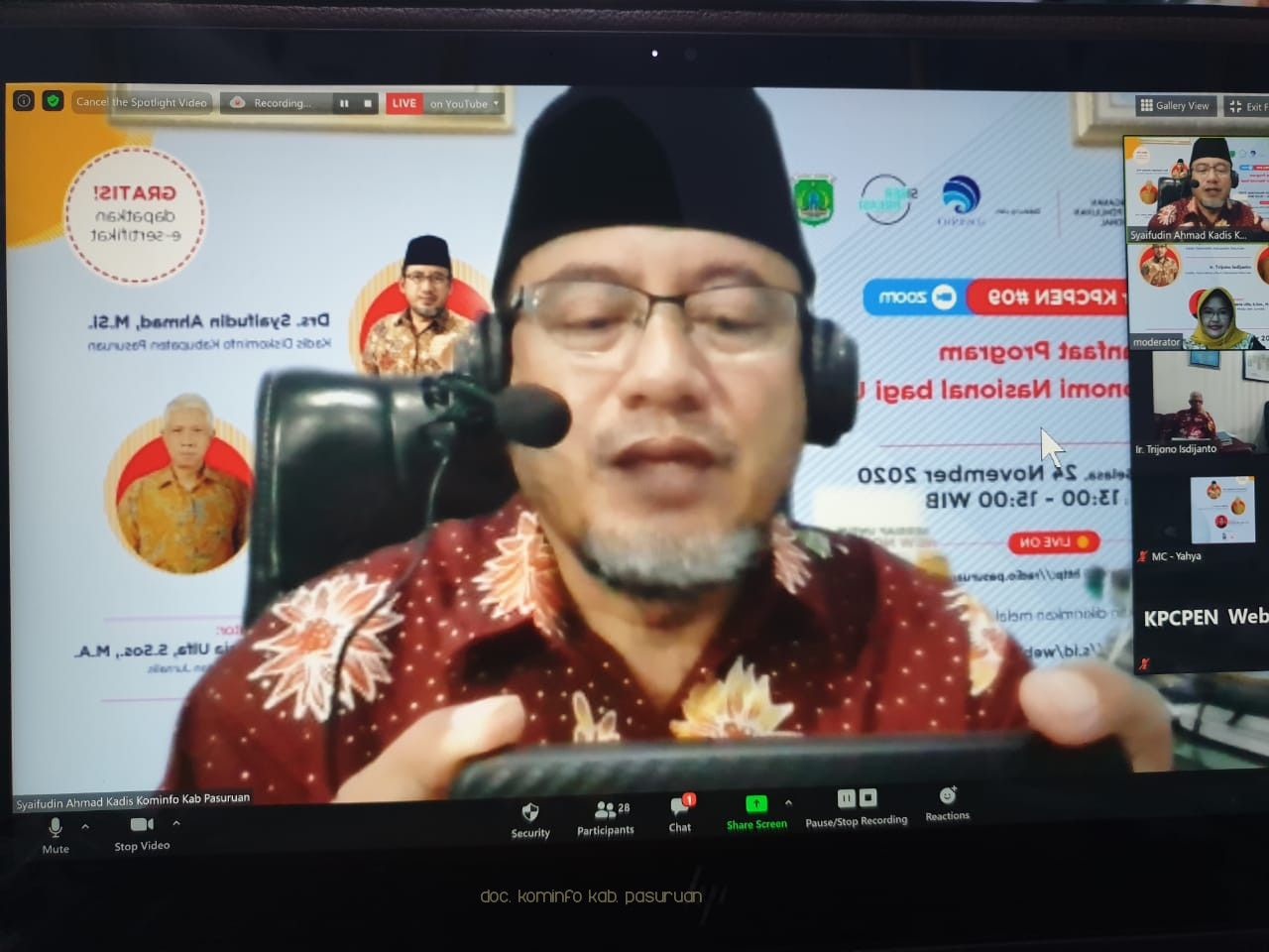 Webinar KPCPEN. Kesehatan Pulih, Ekonomi Bangkit